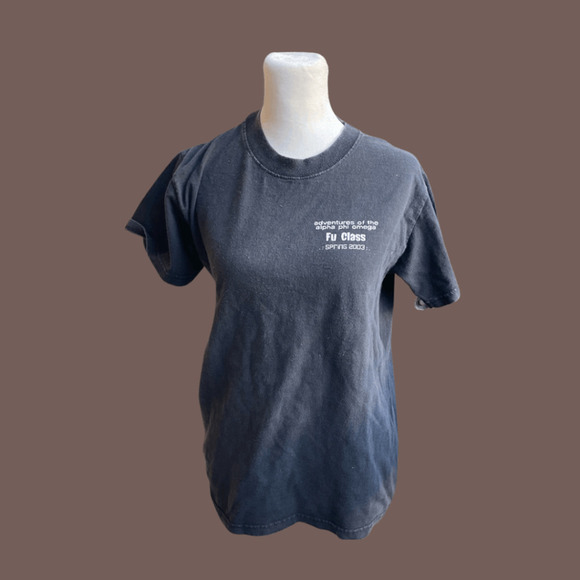 Port & Company Alpha Phi Omega Tee | Black | Size S | Vintage - Picture 1 of 4